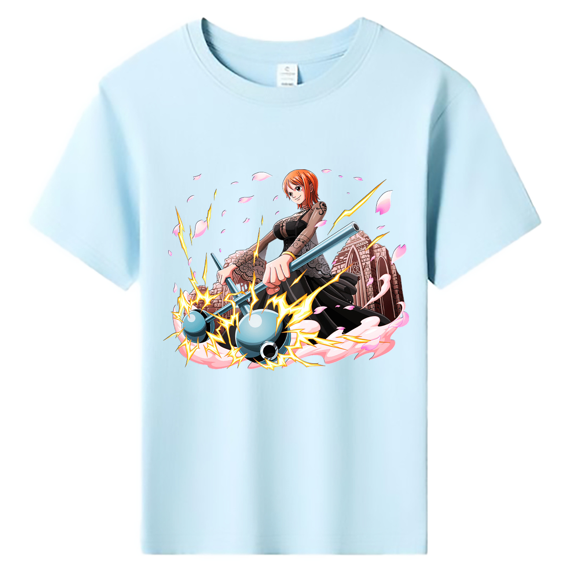（画像用） ワンピース ナミ ONE PIECE Nami 綿100％キッズTシャツ（フロントプリント）